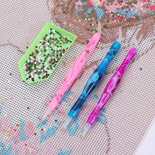 5d Resin Diamant Maleri Værktøjssæt, Punktborepenne, Diamant Maleri Pen, Håndlavet Diamant Kunst Pen Sæt, Diamant Ler, Korssting Broderi Tilbehør
