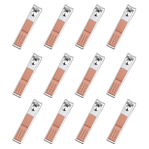 12-delad nagelklippare i rostfritt stål för fingernaglar och tånaglar Rose Gold