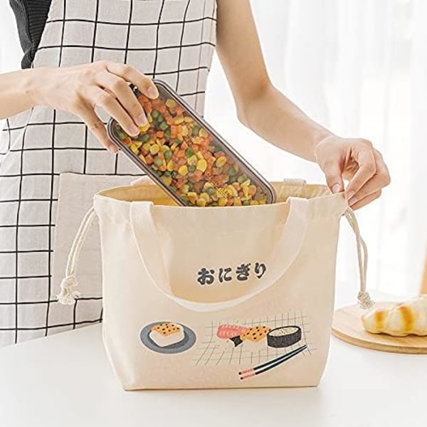 Kawaii-lounaslaukku tytöille, söpö eristetty lounasrasia, sarjakuvamaiset esteettiset jutut, bento-kylmälaukku, lounaslaukku kouluun, piknikille, toimistoon vihreä