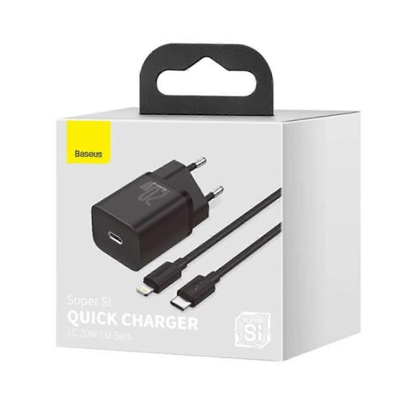 USB-C 20W Sector -laturi USB-C/Lightning-kaapelilla Black
