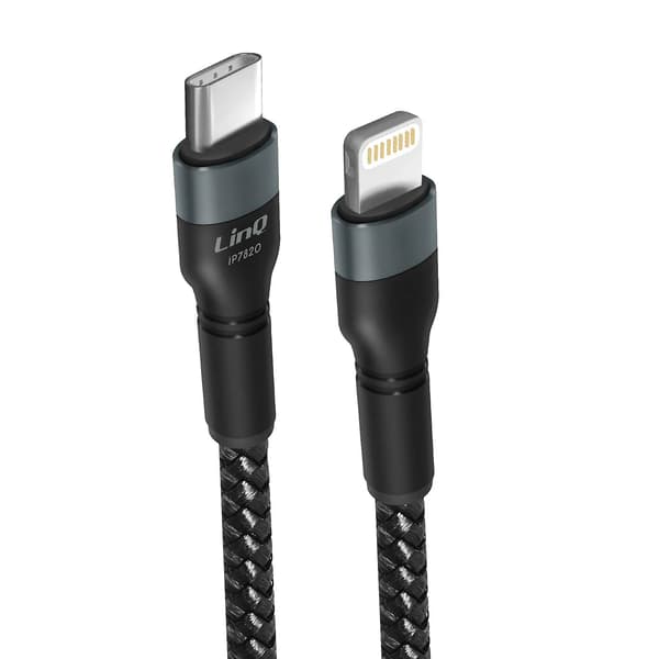 USB-C til Lightning Power Delivery 27W Kabel Hurtiglading 2m Lengde LinQ