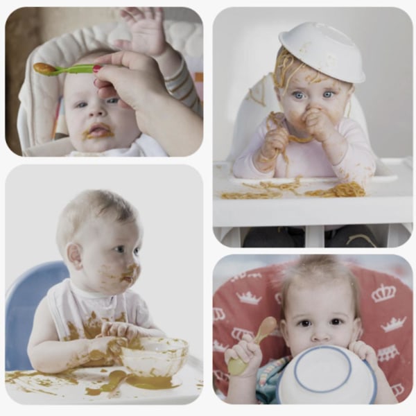 Baby Silikon Matskål Cartoon Katt Klo Split Sugkopp Spädbarn Kompletterande Mat Barn Träning Bestick Pink