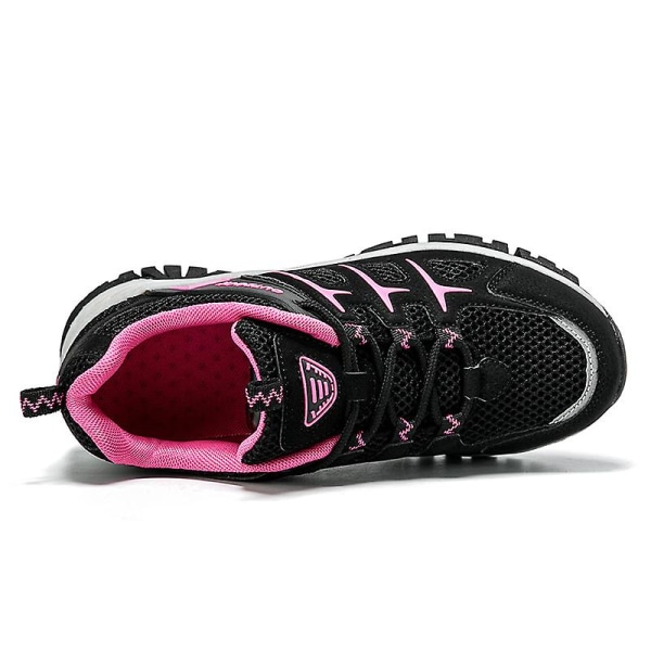 Damesko Lav Ankel Fritidssko For Utendørs Sti Vandring Trekking Gåing 3Ds2101 BlackRed EU 39