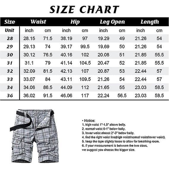 Herr Rutig Shorts Midja Lös Mångsidig Twill Cargoshorts BLACK 35
