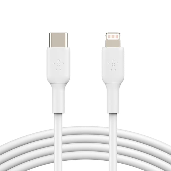 USB-C til Lightning-kabel Strømforsyning 18W Synkronisering 1m Belkin Hvit White