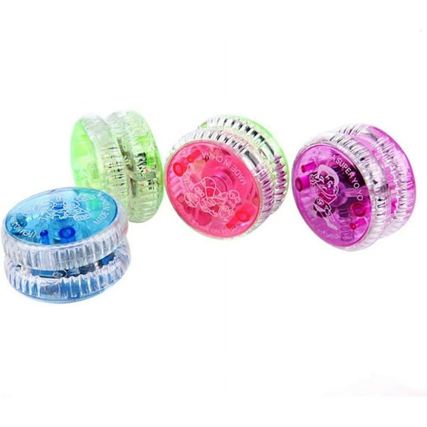 LED-upplyst Yo-Yo för Barn Nybörjare Yo-Yo för Barn Responsiv Kullager Yo-Yo 4-pack