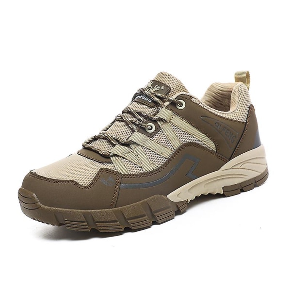 Vandringsskor för män och kvinnor, låga sneakers för utomhusspårning, vandring, promenader 3D863 Brown EU 45