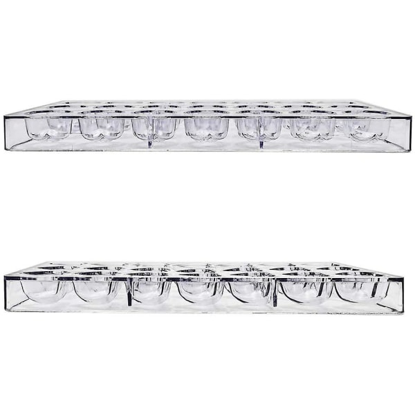Transparent Chokoladeform, Polycarbonatform, Transparent DIY-form, 21 Rums 3D Transparent Polycarbonat Chokoladeform
