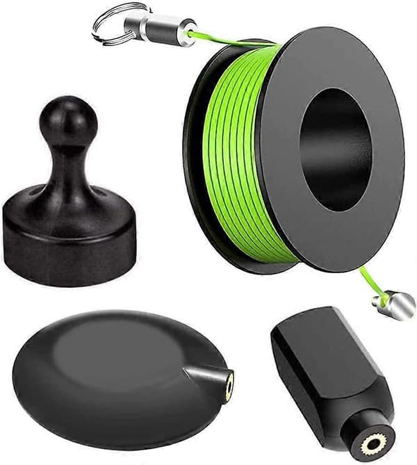 Magnetisk tråddragare, tråddragningssystem, verktyg för att dra elkabel i vägg