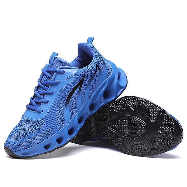 Herresko Flygende Vevde Fritidssko Pustende Joggesko Sportssko 8818 Blue EU 48