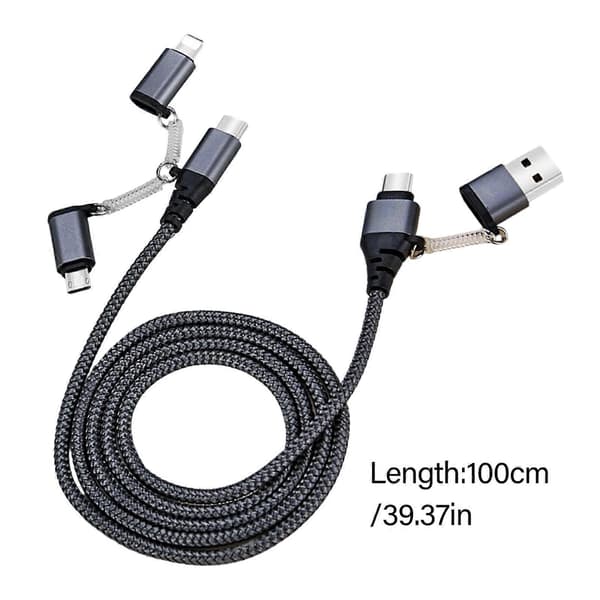 Multi USB Kabel USB C til USB C Kabel Nylon Ladekabel USB C til Type C Hurtig Ladekabel til Telefon Laptop Tablet