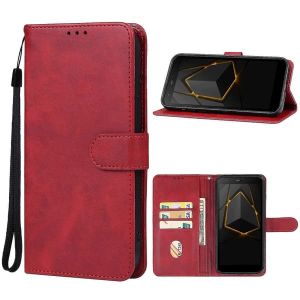 Læder Telefon Cover Til Doogee S41 / S41 Pro Red