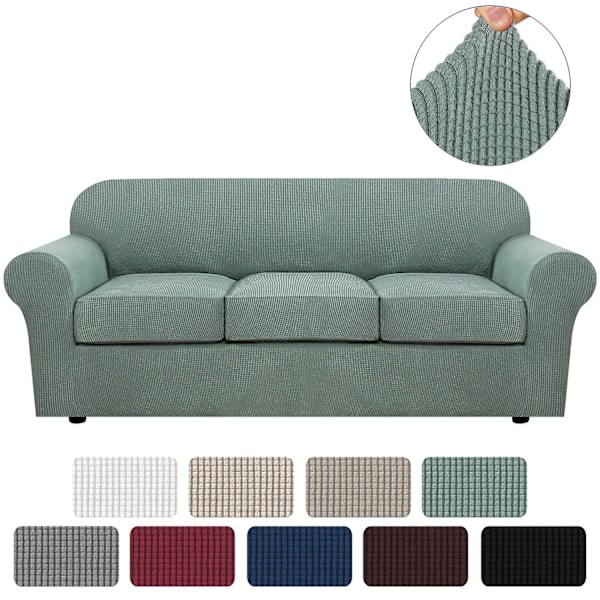 Stretch Vattentät Soffa Överdrag, 1 Del, Spandex, Jacquard Elastisk Soffa Överdrag Med Halkskyddsskum green 2 Sitzer enlarge