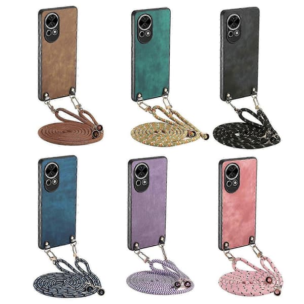 Vintage Læder Etui Til Huawei P50 Pro Brown