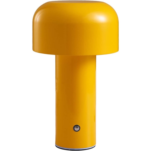 Svampbordslampa, Modern Industriell Design Dimbar Nattlampa med Justerbara LED-pärlor för Sängen i Sovrummet (Gul) gul
