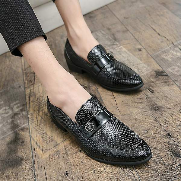 Herr Casual Skor Läder Skor Omslag Fot Skor Fr3522 Black EU 44