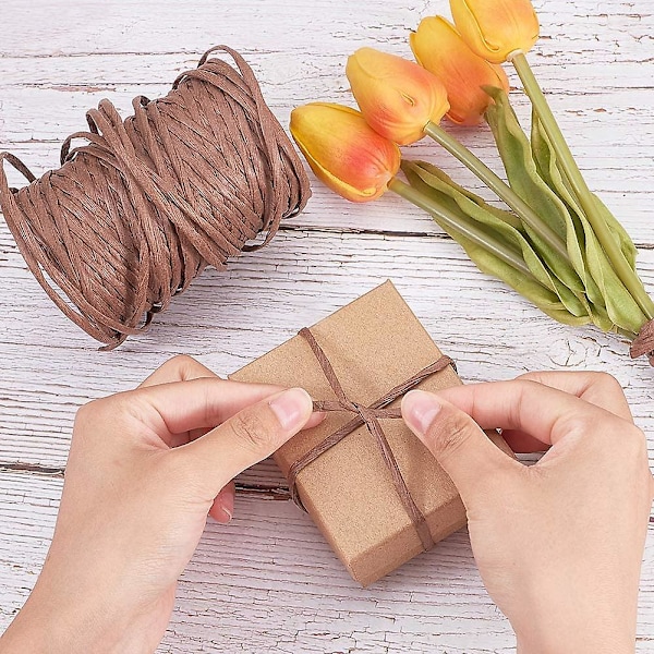 54 Yards Kamel Blomster Bindetråd 2mm Håndlaget Jern Wire Papir Rotting Bærbar Bindetråd Papirtråd For Blomsterbuketter Hagearbeid Papir W
