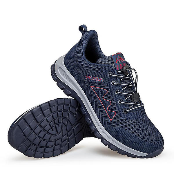Løpesko for menn og kvinner, lette og pustende gåsko, atletiske motesneakers 3D212 Blue EU 41