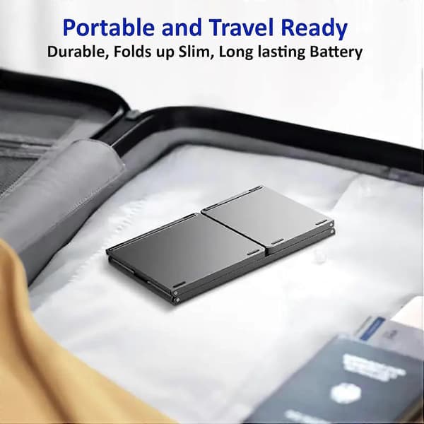 Smal Hopfällbart Trådlöst Tangentbord Kompatibelt med Apple iPhone 16/16E/16 Pro/16 Pro Max/16 Plus