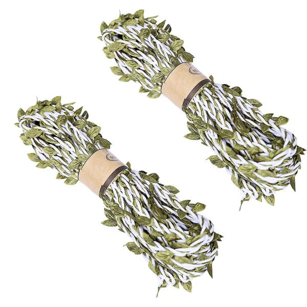 Tillbehör Gröna Löv Blad Trim Band 21 Yards För Diy Hantverk Fest Bröllop Heminredning Style 3