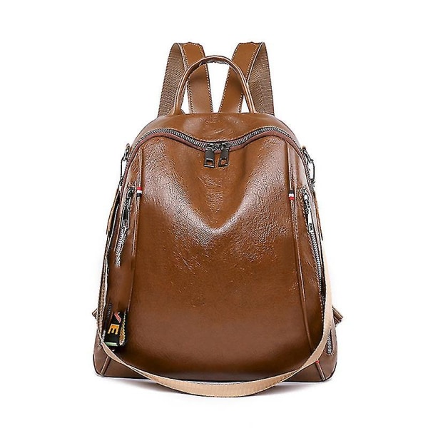 Kvinnor Ryggsäck Mjuk Pu Läder Ryggsäck Casual Daypack Flickor Skolväska Resväska Black
