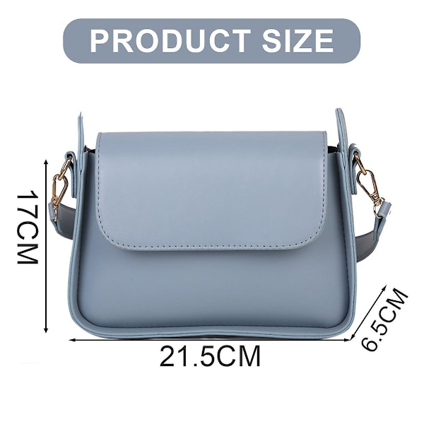 Dametaske med stor kapacitet, skuldertaske, messenger taske og clutch taske, der er egnet til pendling til arbejde blue