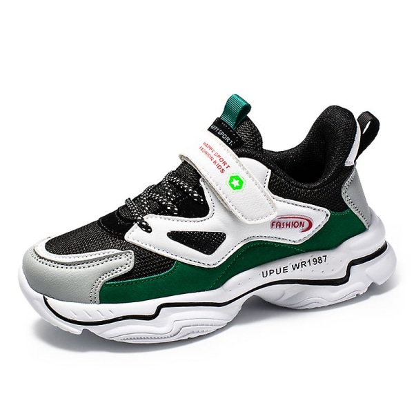 Børnesportssko Studenter Mode Drenge Piger Fritidssko Fr2011 BlackGreen EU 35
