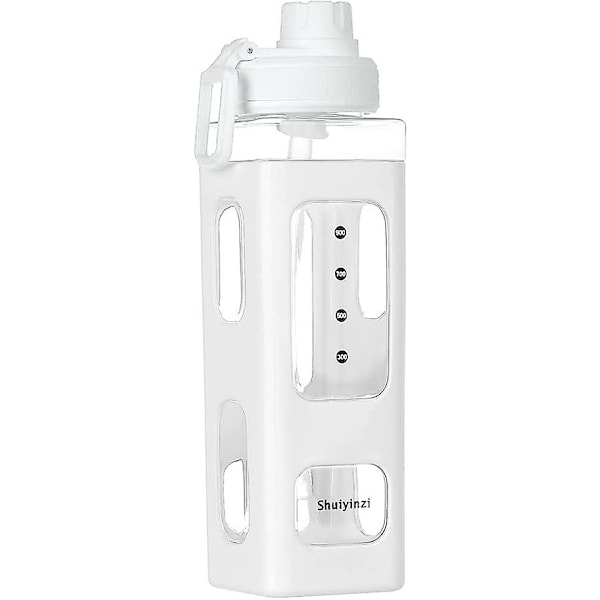 Plast Vattenflaska Med Sugrör, 700/900ml Plast Vattenflaska, Enkel Bärbar Sport Pojke Flicka Vattenkopp