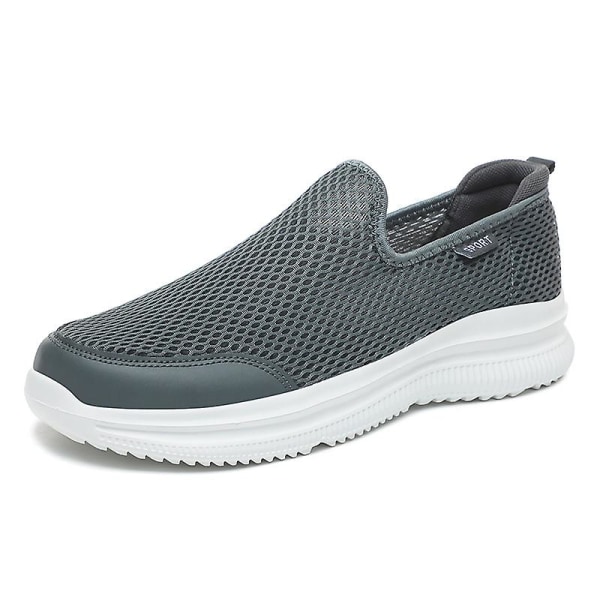 Herr Sneakers Lätta Promenader Andas Sommar Bekväma Casual Skor 209 DarkGray EU 41