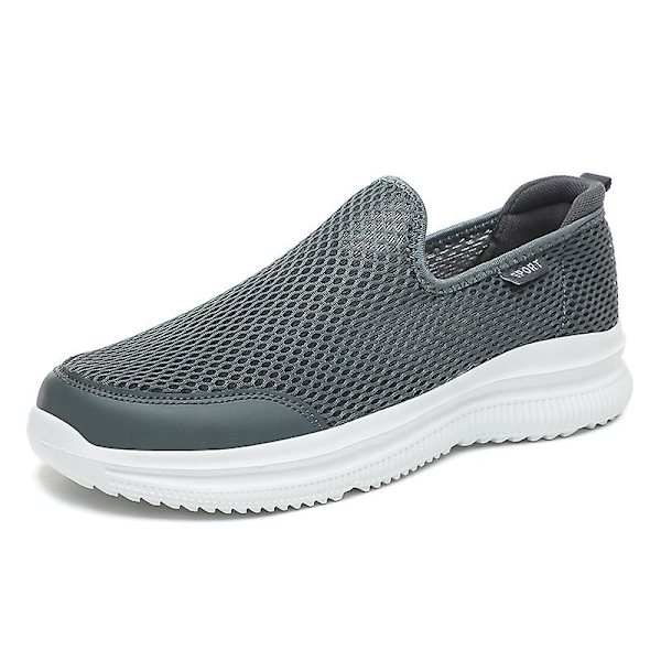 Herre Sneakers Lett Gåing Pustende Sommer Komfortable Fritidssko 209 DarkGray EU 44
