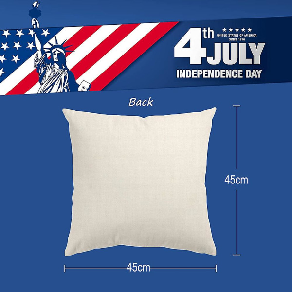 4 juli Cover Set med 4 Independence Day Kuddfodral Dekorationer Memorial Day American Flag Stars And Stripes Patriotic Usa Freedom Kudde