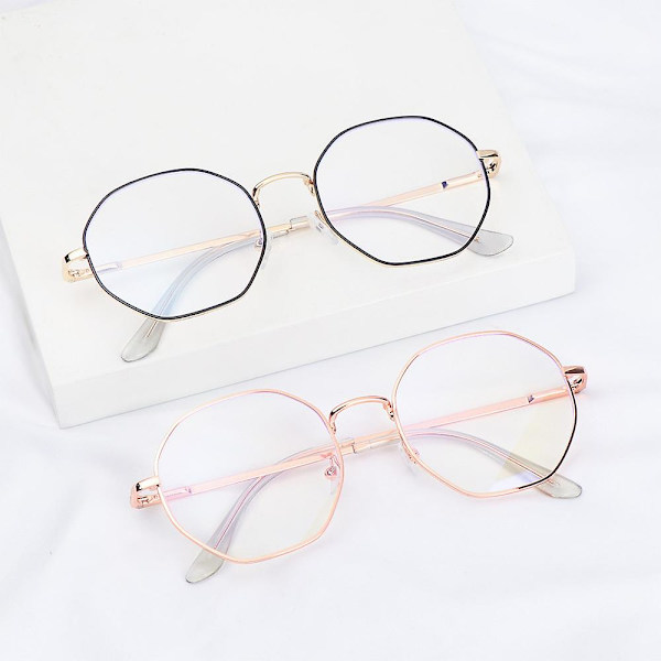 Klassiset silmälasit Retro Vision Care -silmälasit Muoti Silmälasit Octagon Metalli Lahja