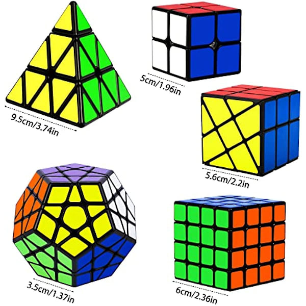 Hastighet Kub Set  Pussel Kub  Magisk Kub 2x2 4x4 Pyraminx Pyramid Megaminx Fenghuolun Pussel Kub Leksak Present Till Barn Vuxna  Paket Om 5