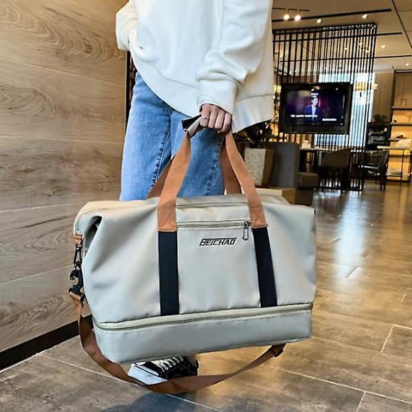 Stor Resväska Gymväska, Resväska Duffel Bag Weekender Övernattningsväska Black