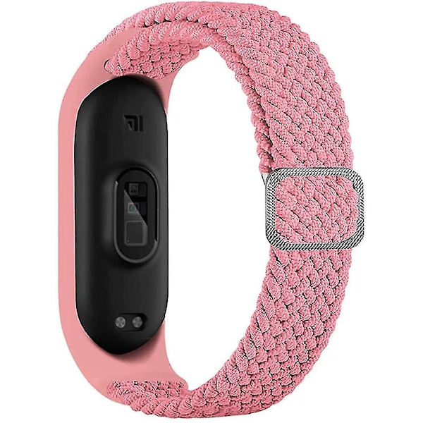 Sztxj Denim Flettet Solo Loop Rem Kompatibel Med Xiaomi Mi Band 6 5 4 3, Justerbar Elastisk Nylon Sportsudskiftningsrem Til Xiaomi Band Mi Band 6