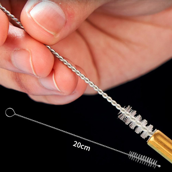 6 ruostumattomasta teräksestä valmistettua pilliä, uudelleenkäytettävät metallipillit juomalaseihin, kuppeihin, mukeihin ja kylmiin juomiin silvery