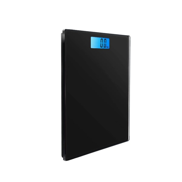 Elektronisk badrumsvåg, våg Max kapacitet 180 kg, bakgrundsbelyst digital display svart