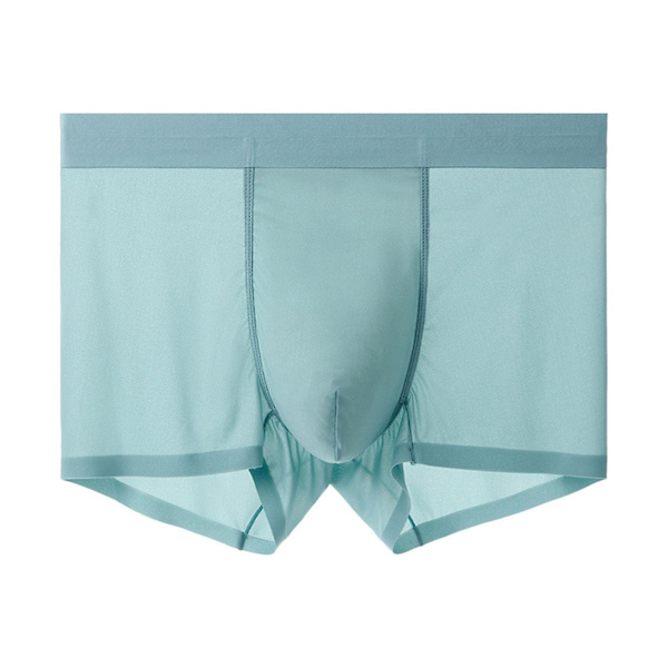 Miesten Ice Silk -alushousut U Convex -muotoilulla, matala vyötärö, bokserit, lyhyet, jokapäiväiseen käyttöön XL Light Green