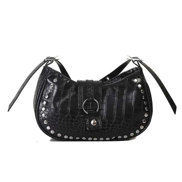 Håndveske Skulderveske Kunstlær Crossbody Veske Kjede Nagle Håndveske black