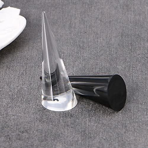 2 st Akryl Smyckesring Displayhållare Solid Cone Shape Finger Ring Stativ Enstaka Ring Display Support Hållare Dekorativa Displayställ För Smycken