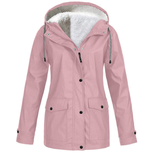 Naisten hupullinen takki pehmeällä, nopeasti kuivuvalla surffitakilla patikointiin, retkeilyyn, hiihtoon ja ulkoiluun 4XL Pink