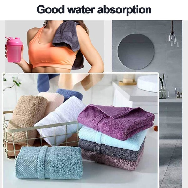Håndklær til badet, 100% bomull, supermyke og svært absorberende håndklær (2-pakning) Mauve