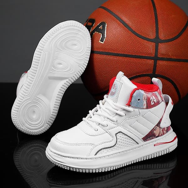 Barnesko Høyhælte Sneakers Løpesko Flate Sko For Gutter Fr887 White EU 31