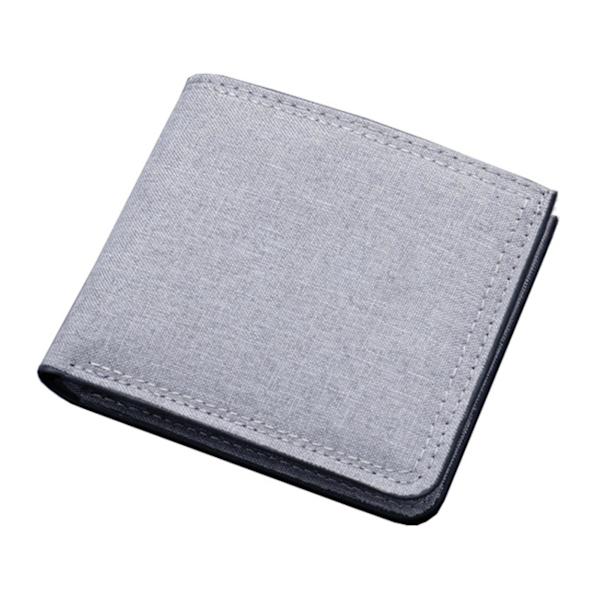 Herr Multifunktionell Denim Plånbok Lätt Bärbar Kreditkortshållare Mynt Gray Wihte