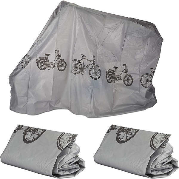 Cykeltrappe Cykelovertræk Cykelgarage Universal Til E-cykler / Scootere, Vandtæt Presenning [100cm X 210cm] Farve: Grå