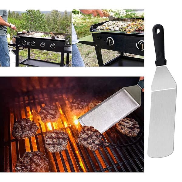 Lang og tett stekespade i rustfritt stål for grilling