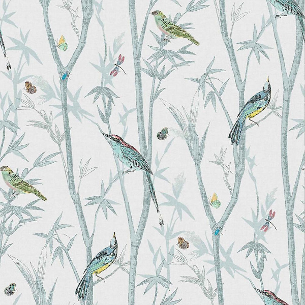 Graham &amp; Brown Next Chinoiserie Bird Trail Duck Egg Tapet 118267