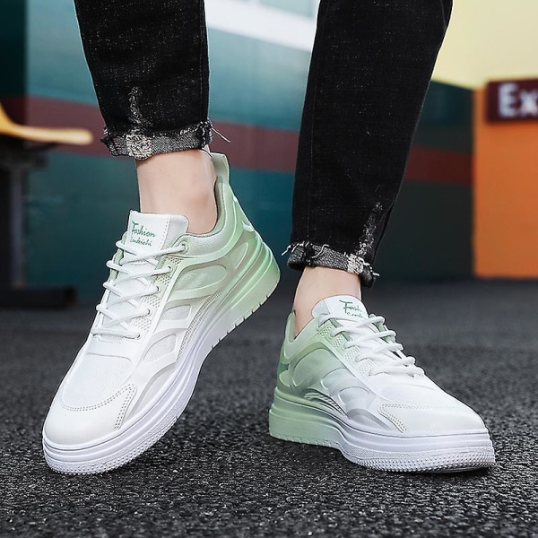 Herr Casual Skor Halkskydd Andas Platta Skor Frq623 LightGreen EU 42