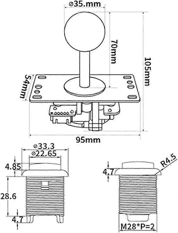 Nul forsinkelse USB-encoder til pc-spil Rød Joystick + 10x LED-belyste 5V trykknapper til Arcade Joystick DIY-sæt Dele Mame Raspberry Pi 2 3 3B
