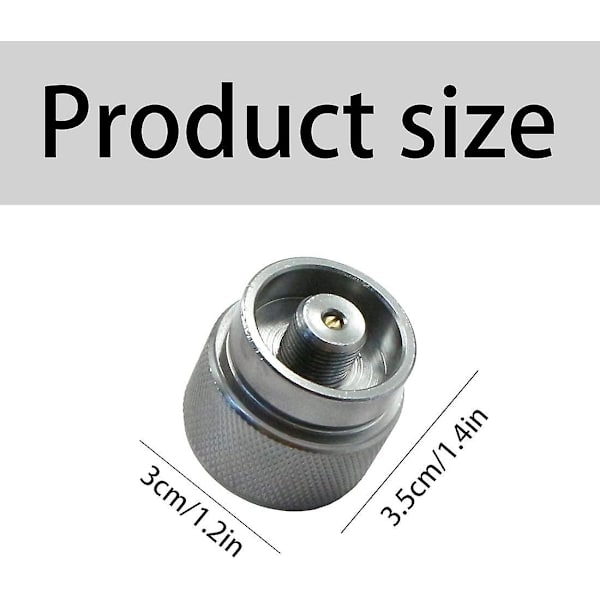 Liten Gassbrennerkobling for Utendørsbruk - Adapter for Gassflaske til Camping, Konverteringsdyse, Hodeventil, Tankbrenner, Campingbrenner